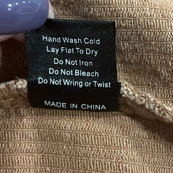 POL Teddy Bear Vintage tan corduroy jacket with raw edge Small NWT - Picture 8 of 9